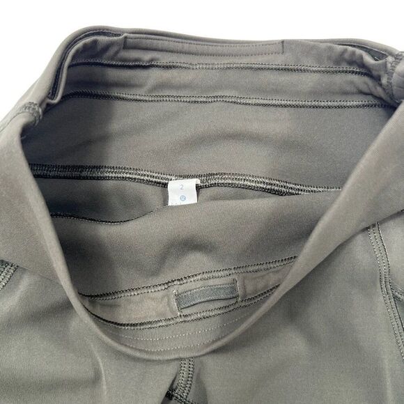 Lululemon Miles Ahead Tight 28" Inseam Mesh Inset Dark Olive Size 2 - Picture 10 of 11